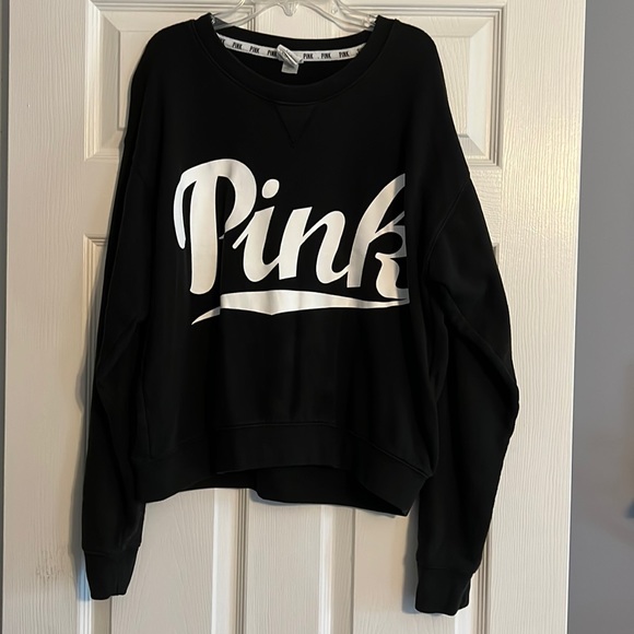 PINK Victoria's Secret Tops - Pink Black Crewneck